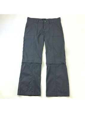 Prana charcoal zip on/off sport pant short combo pant Size 8 Hiking Outdoors